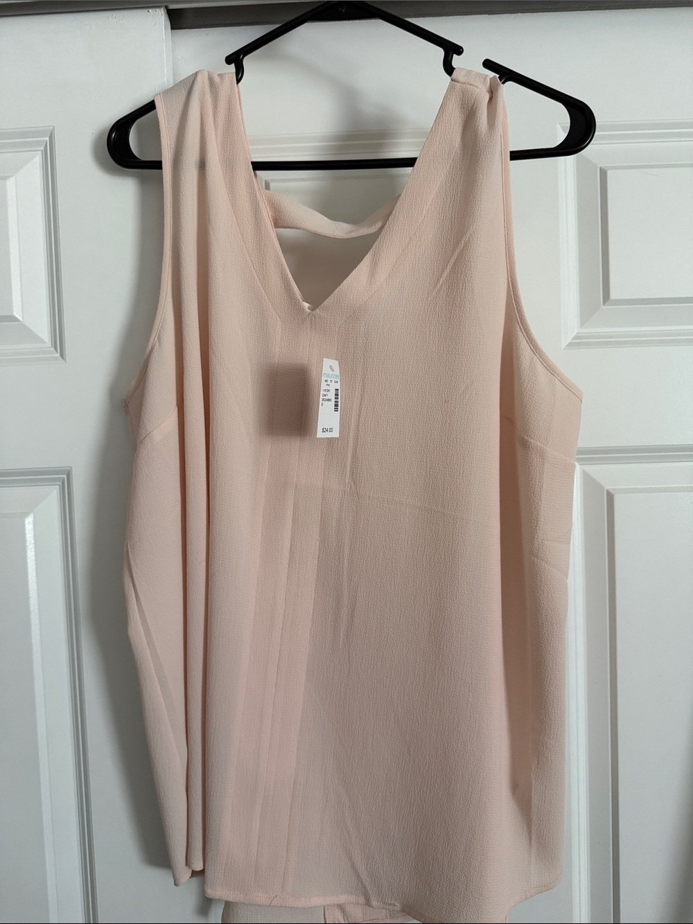 Maurices Blush Pink Sleeveless V-Neck Chiffon Camisole